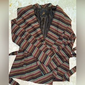 Jack by BB Dakota Multicolor Striped Cardigan Jacket with robe belt